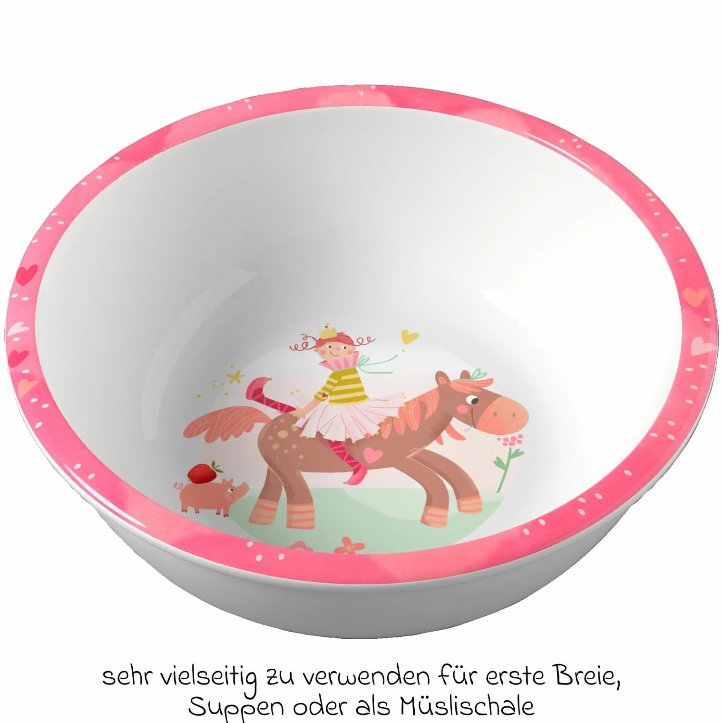 6-tlg. Geschirr-Set - Prinzessin & Pferd
