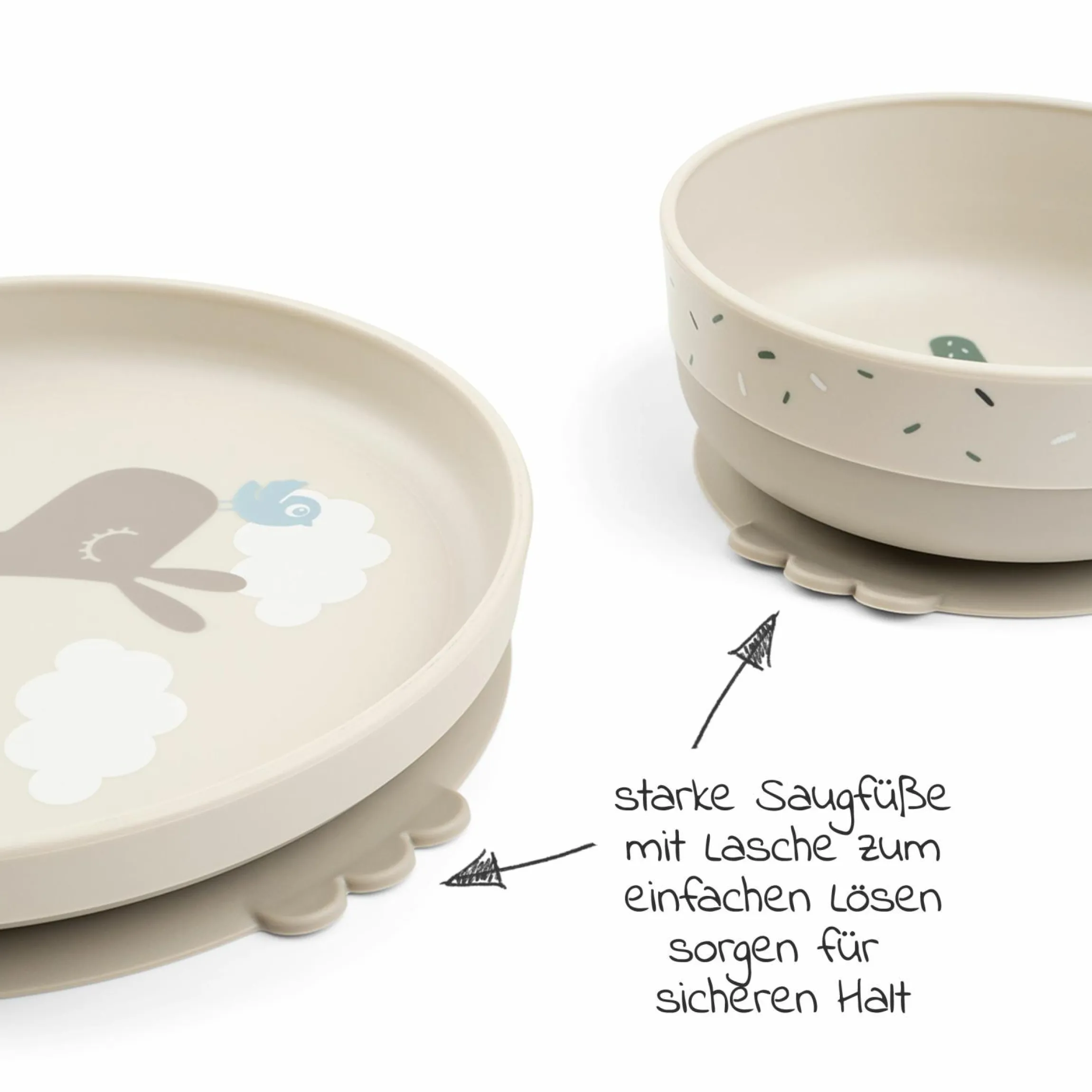 3-tlg. Geschirr-Set Foodie - Lalee - Sand