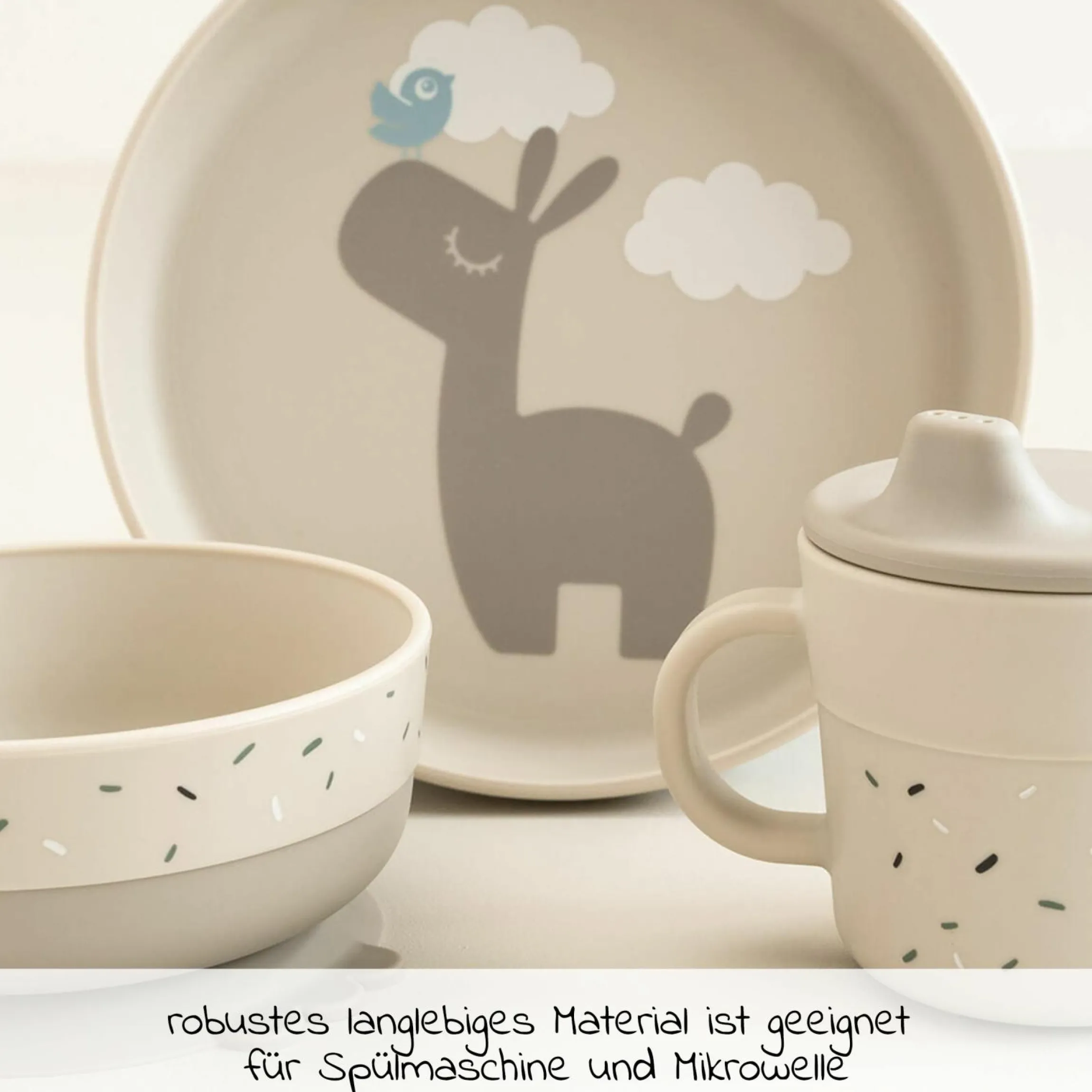 3-tlg. Geschirr-Set Foodie - Lalee - Sand