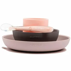 4-tlg. Geschirr-Set Silikon - Pink Eggplant