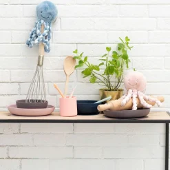 4-tlg. Geschirr-Set Silikon - Pink Eggplant