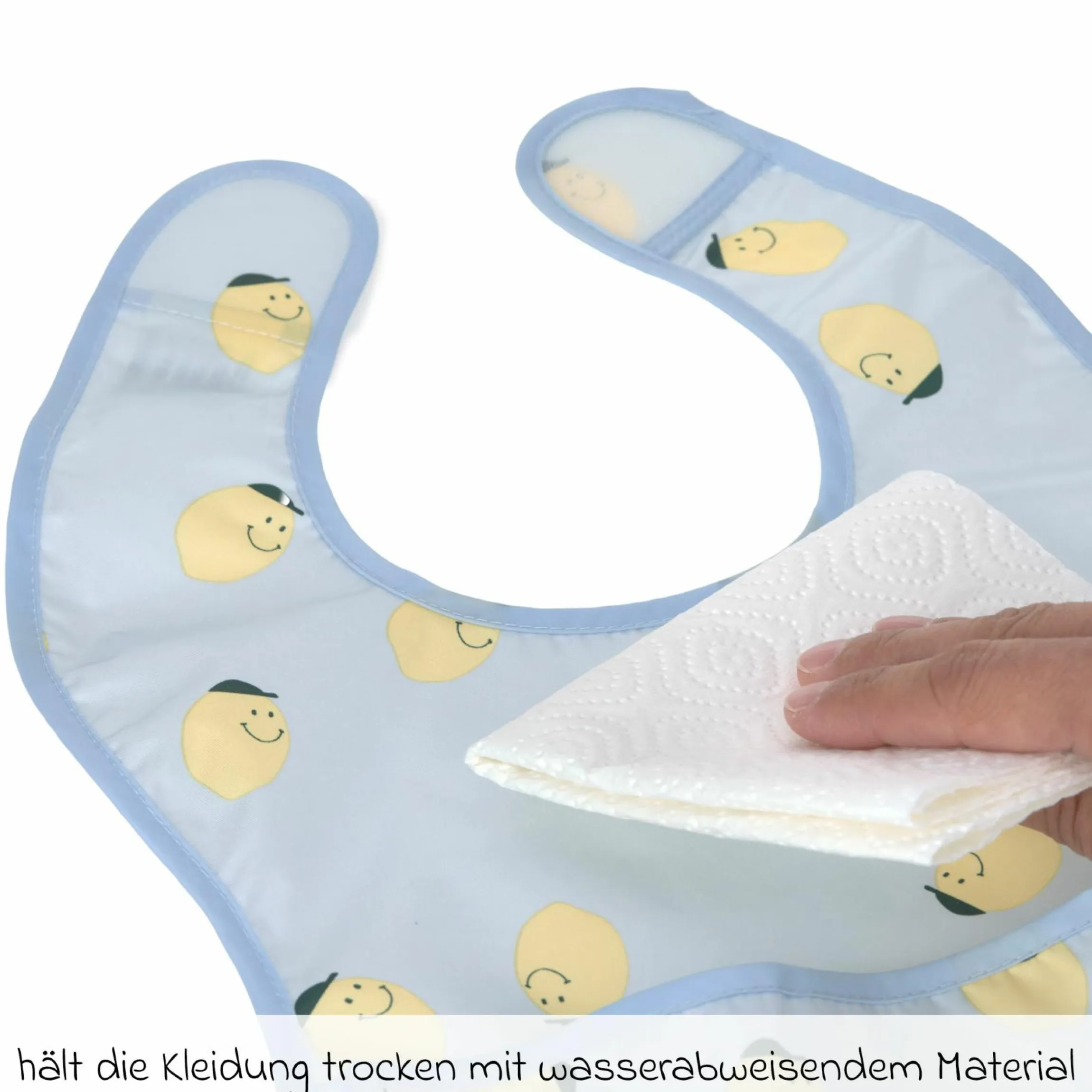 9-tlg. Geschirr-Set Zellulose - Schnabel-Tasse + Löffel + Schale + Teller + Lätzchen - Happy Fruits - Lemon