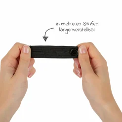 4-tlg. Hosenerweiterungs-Set Mama für ein bequemes Tragen der vorhandenen Kleidung - Schwarz - Kollektion 2024
