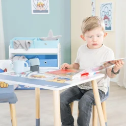 3-tlg. Kindersitzgruppe inkl. 1 Tisch und 2 Stühle - Paw Patrol - Weiß Blau