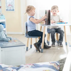 3-tlg. Kindersitzgruppe inkl. 1 Tisch und 2 Stühle - Paw Patrol - Weiß Blau