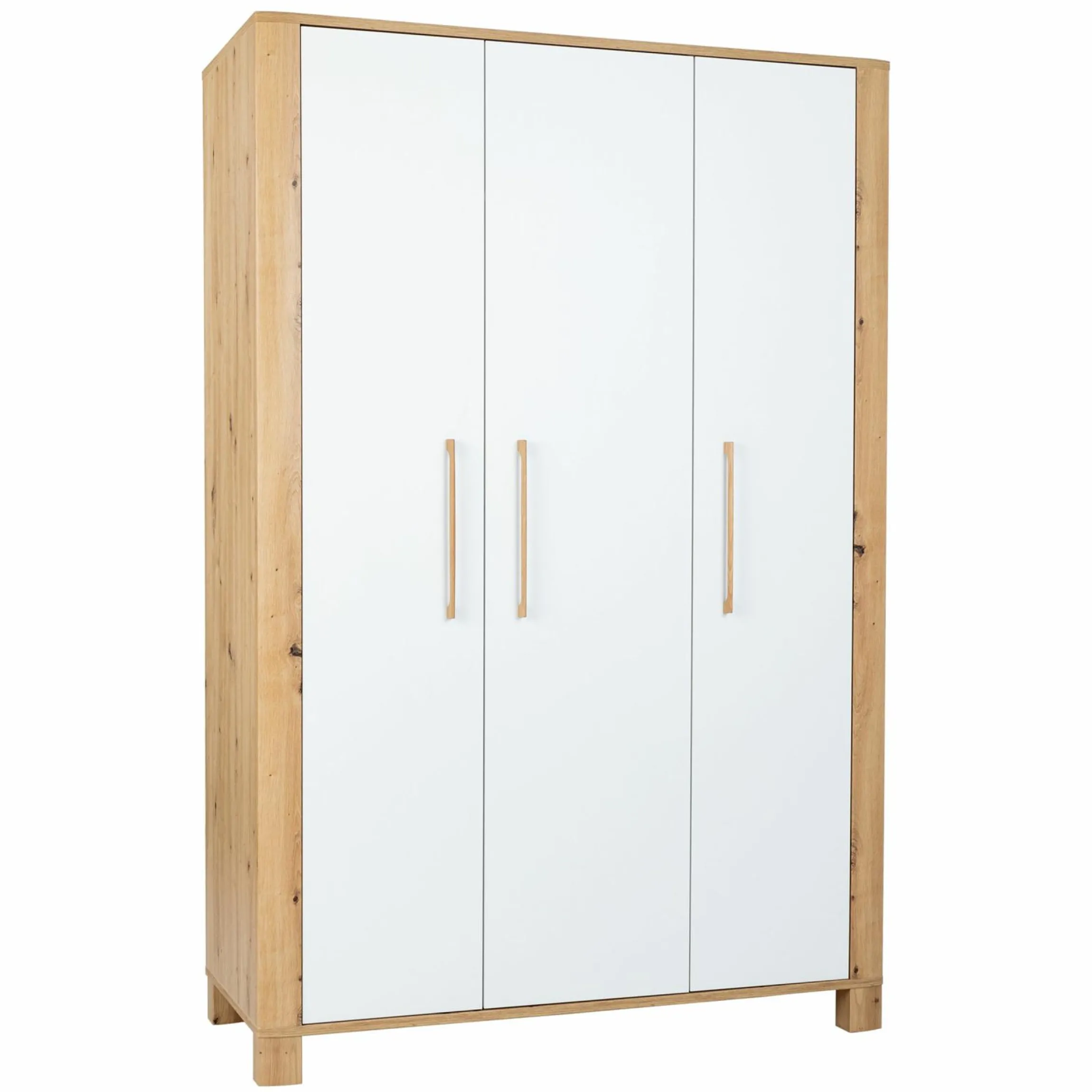 3-tlg Kinderzimmer-Set Marlon mit 3-türigem Schrank, Bett, Wickelkommode mit Wickelaufsatz - Artisan-Oak / Kreideweiß - Kollektion 2024
