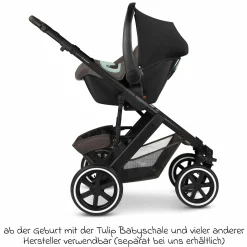 13-tlg. Kombi-Kinderwagen-Set Salsa 5 Air Starter Set inkl. Babywanne, Sportsitz, Tulip, Adapter, Wickeltasche Urban, Fußsack, Spucktücher, Magnetclip, Decke, Regenschutz & Moskitonetz - Pure - Teddy - Kollektion 2025