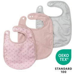 3-tlg. Lätzchen-Set mit Organic Bio-Baumwolle GOTS - Lil Planet - Rosa