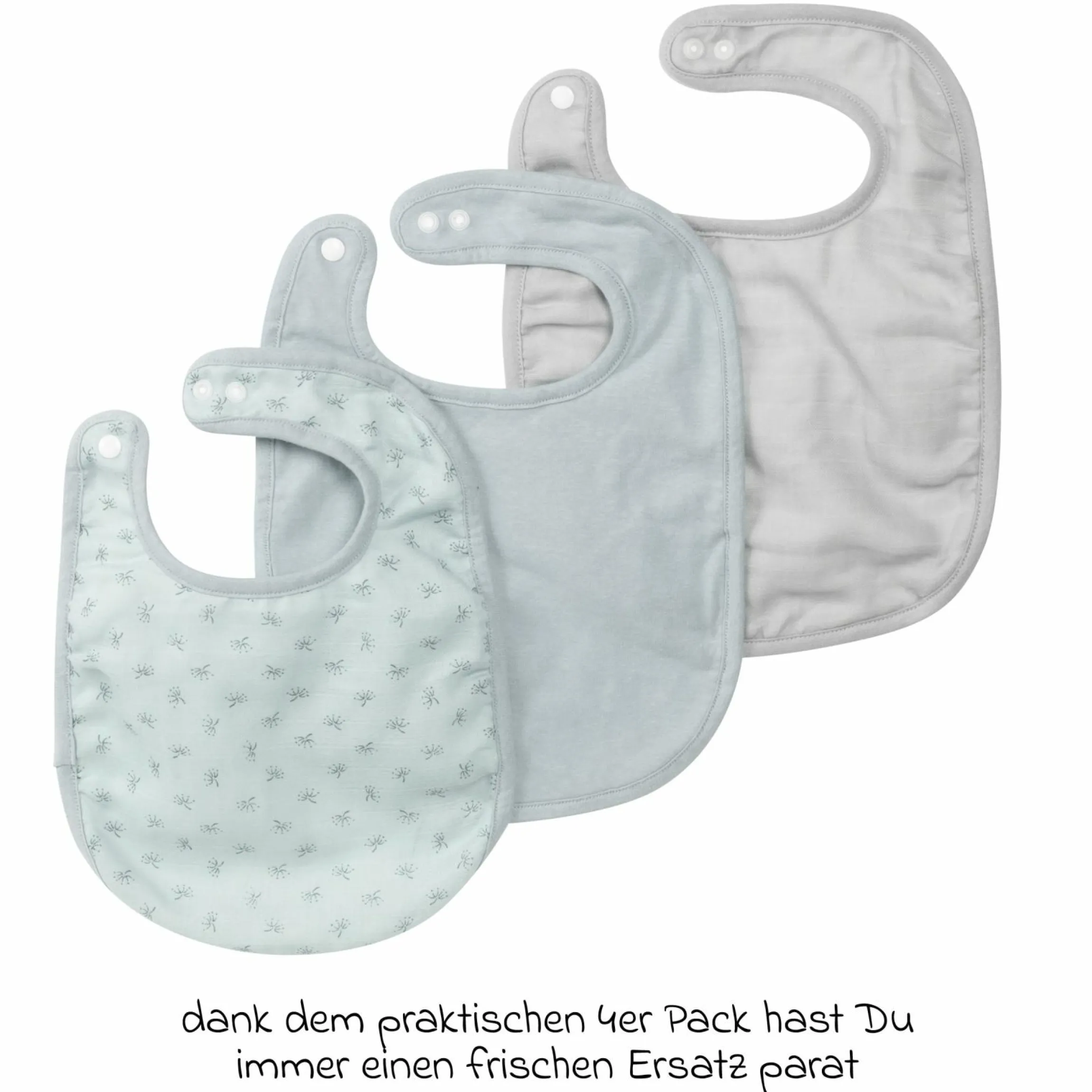 3-tlg. Lätzchen-Set mit Organic Bio-Baumwolle GOTS - Lil Planet - Türkis
