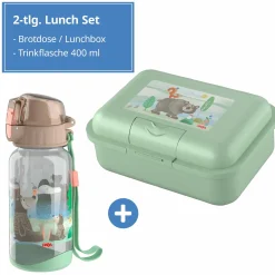 2-tlg, Lunch Set Brotdose & Trinkflasche - Wald
