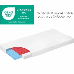 4-tlg. Matratzen-Set für Kinderbett 70x140 cm - Babybettmatratze Bamboo Pro + Betteinlage + 2 Spannbettlaken