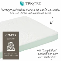 4-tlg. Matratzen-Set für Kinderbett 70x140 cm - Babybettmatratze ALVImed® + Betteinlage + 2 Spannbettlaken