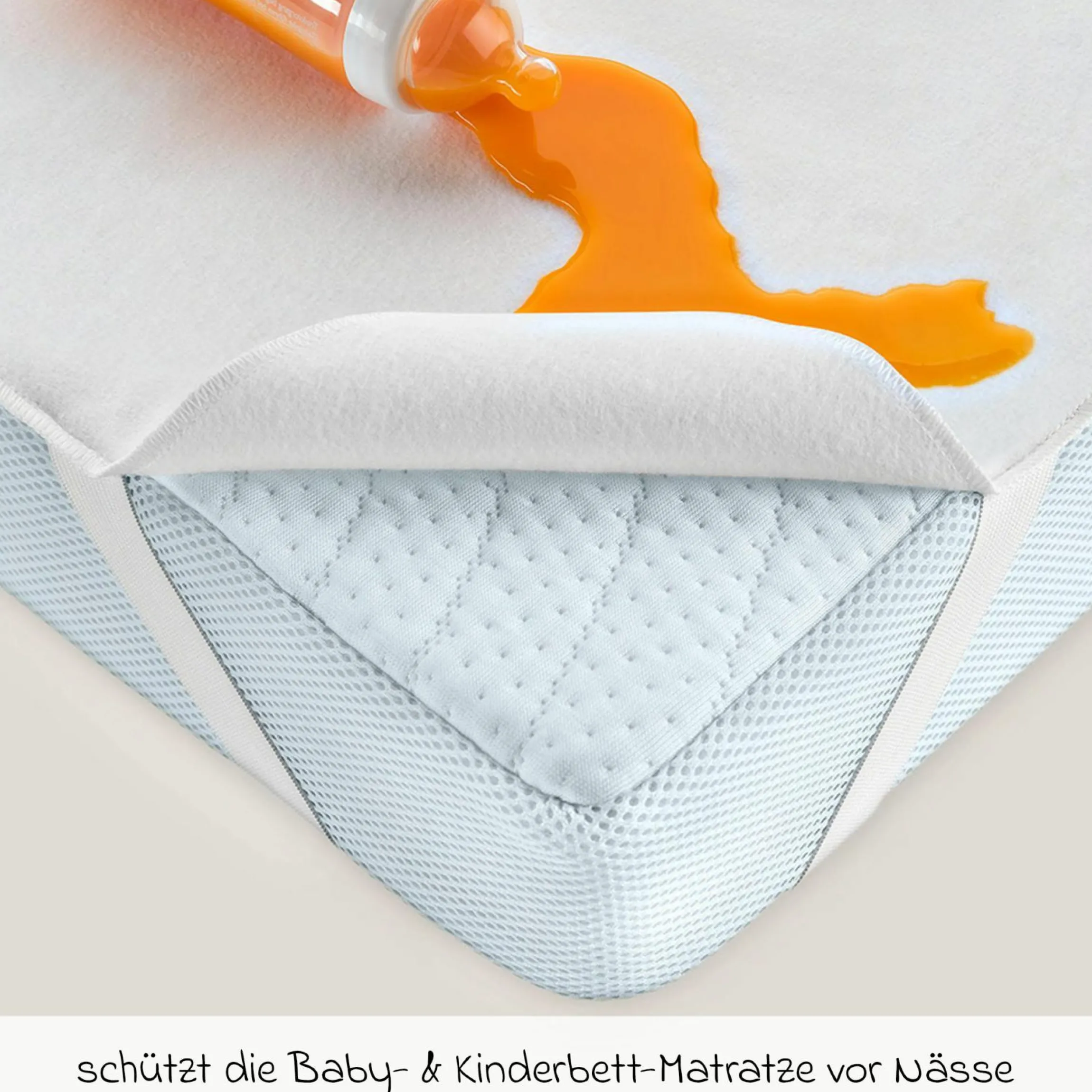 4-tlg. Matratzen-Set für Kinderbett 70x140 cm - Babybettmatratze ALVImed® + Betteinlage + 2 Spannbettlaken