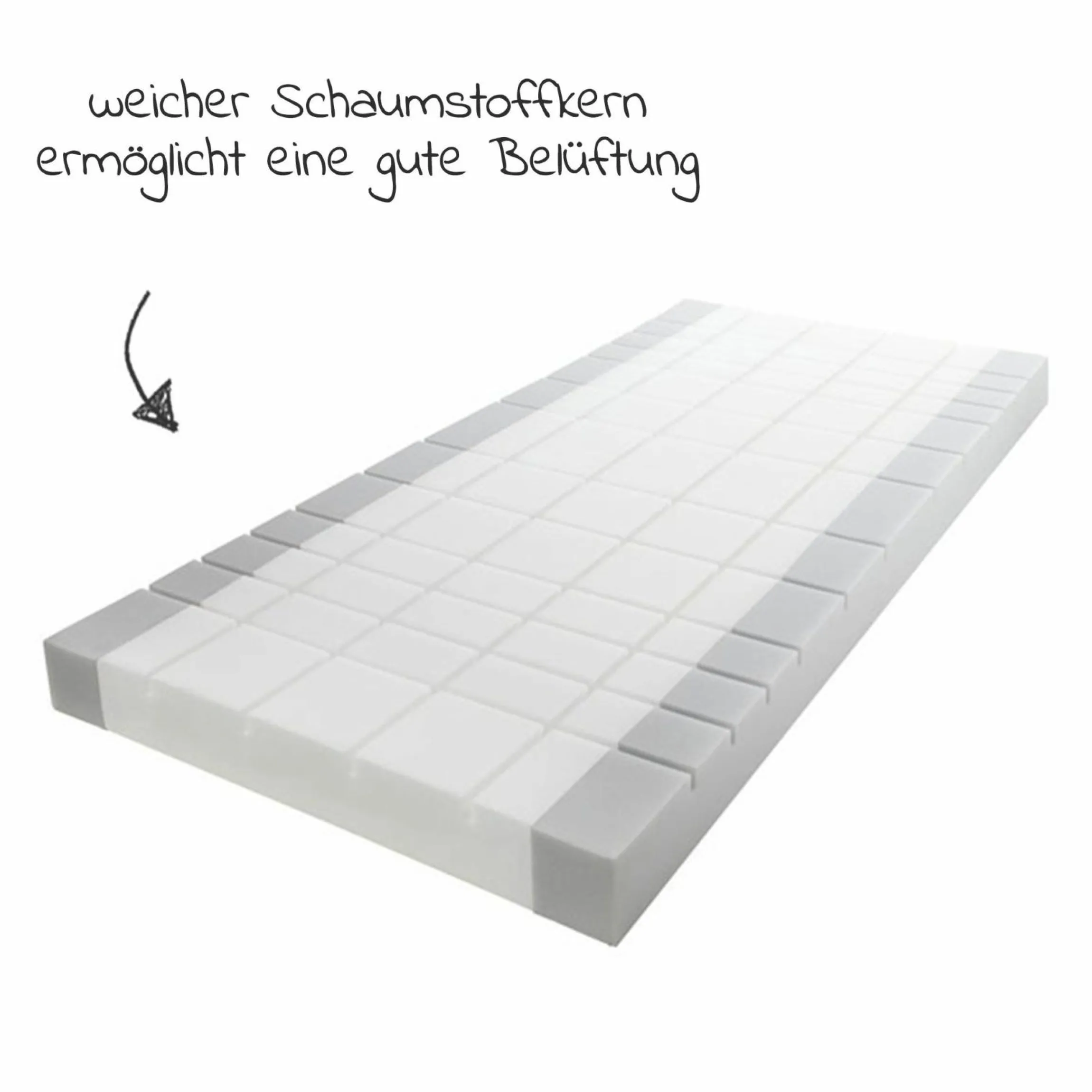 4-tlg. Matratzen-Set für Kinderbett 70x140cm - Babymatratze Air Allround + Betteinlage+ 2 Spannbettlaken
