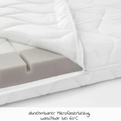 4-tlg. Matratzen-Set für Kinderbett 70x140cm - Babymatratze Air Allround + Betteinlage+ 2 Spannbettlaken