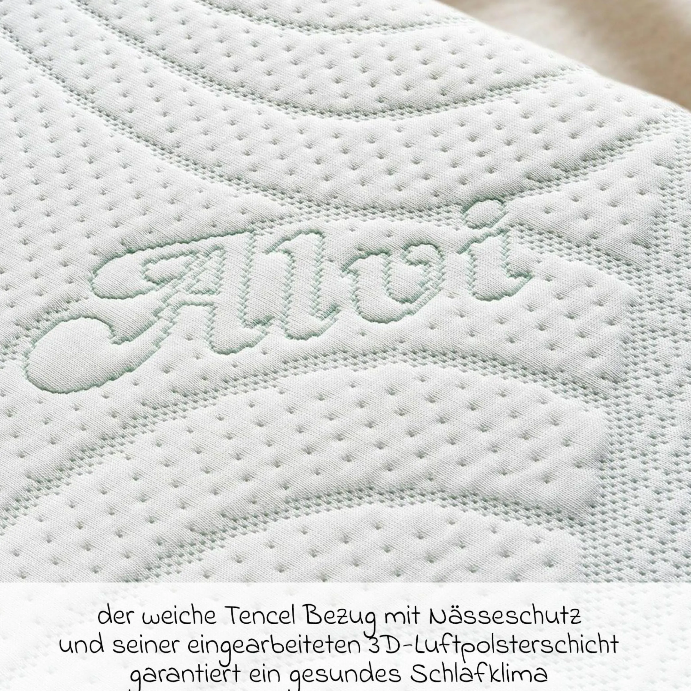 3-tlg. Matratzen-Set für Kinderwagen 75 x 33 cm - Weiß & Hellgrau