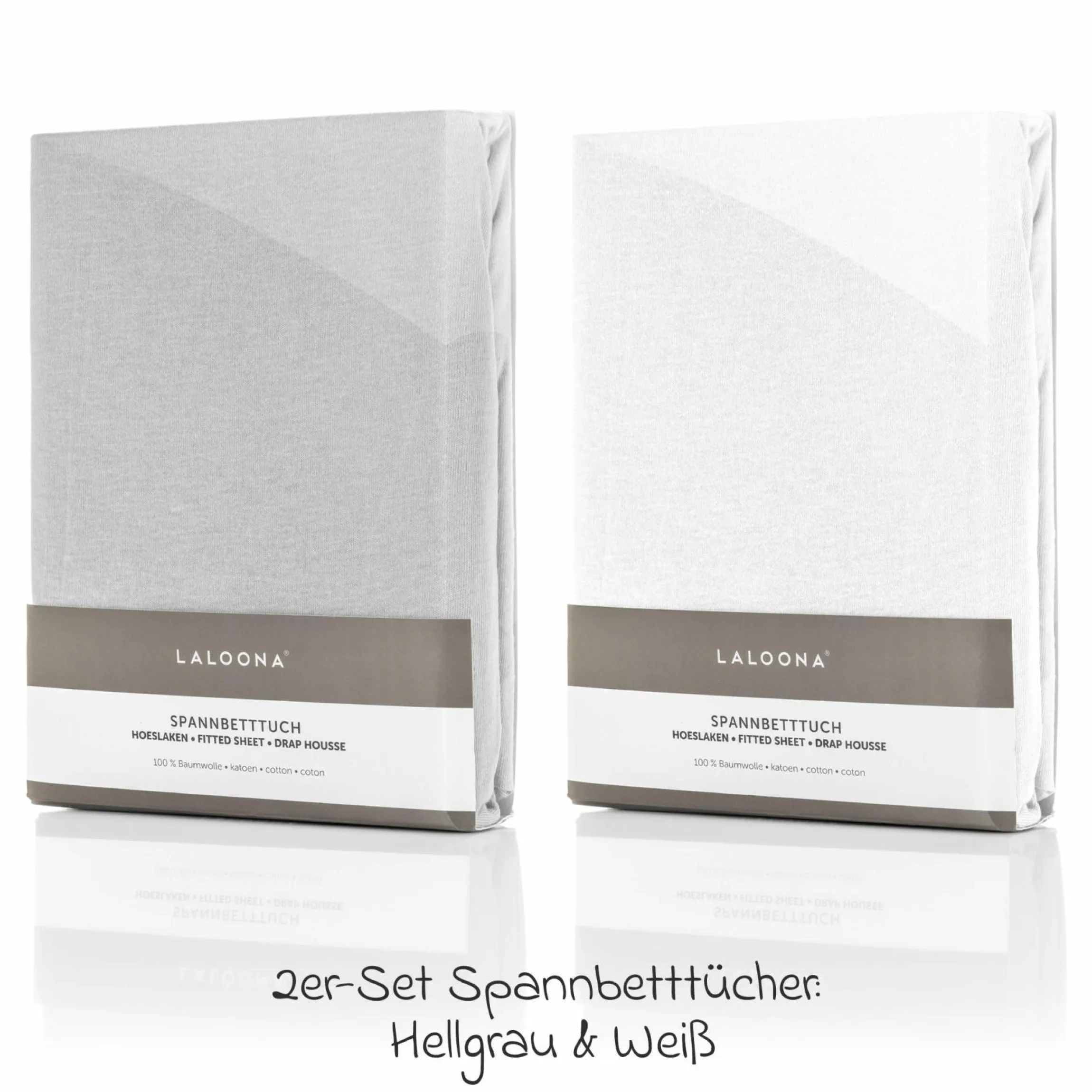 3-tlg. Matratzen-Set für Kinderwagen 75 x 33 cm - Weiß & Hellgrau