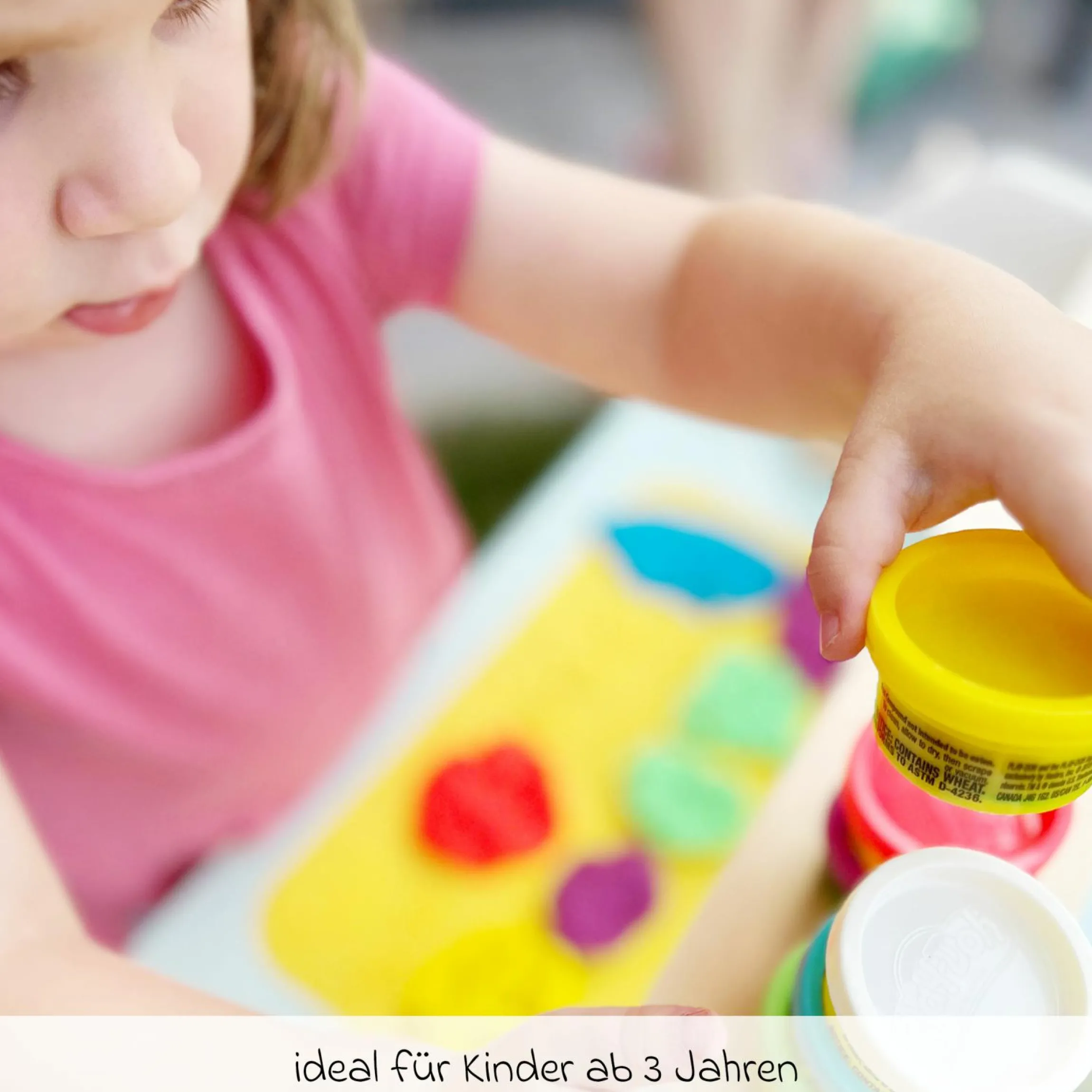 10-tlg. Nachhaltiges Spielset Roba + Play-Doh mit Bastelmatte 14,5 x 30 cm, 6 Dosen Knetmasse, Teigrolle, Pizzaschneider & Modelierwerkzeug