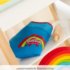 12-tlg. Nachhaltiges Spielset Roba + Play-Doh mit Bastelmatte 14,5 x 30 cm, Schürze, Box, 6 Dosen Knetmasse, Teigrolle, Pizzaschneider & Modelierwerkzeug - Kollektion 2025