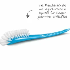 6-tlg. Neugeborenen-Starter-Set Natural Response - 4 PP-Flaschen mit Silikon-Sauger + Schnuller Ultra Soft 0-6M + Flaschenbürste