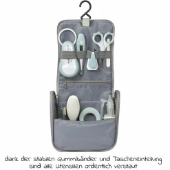 10-tlg. Pflegeset mit Kulturbeutel - Green Blue