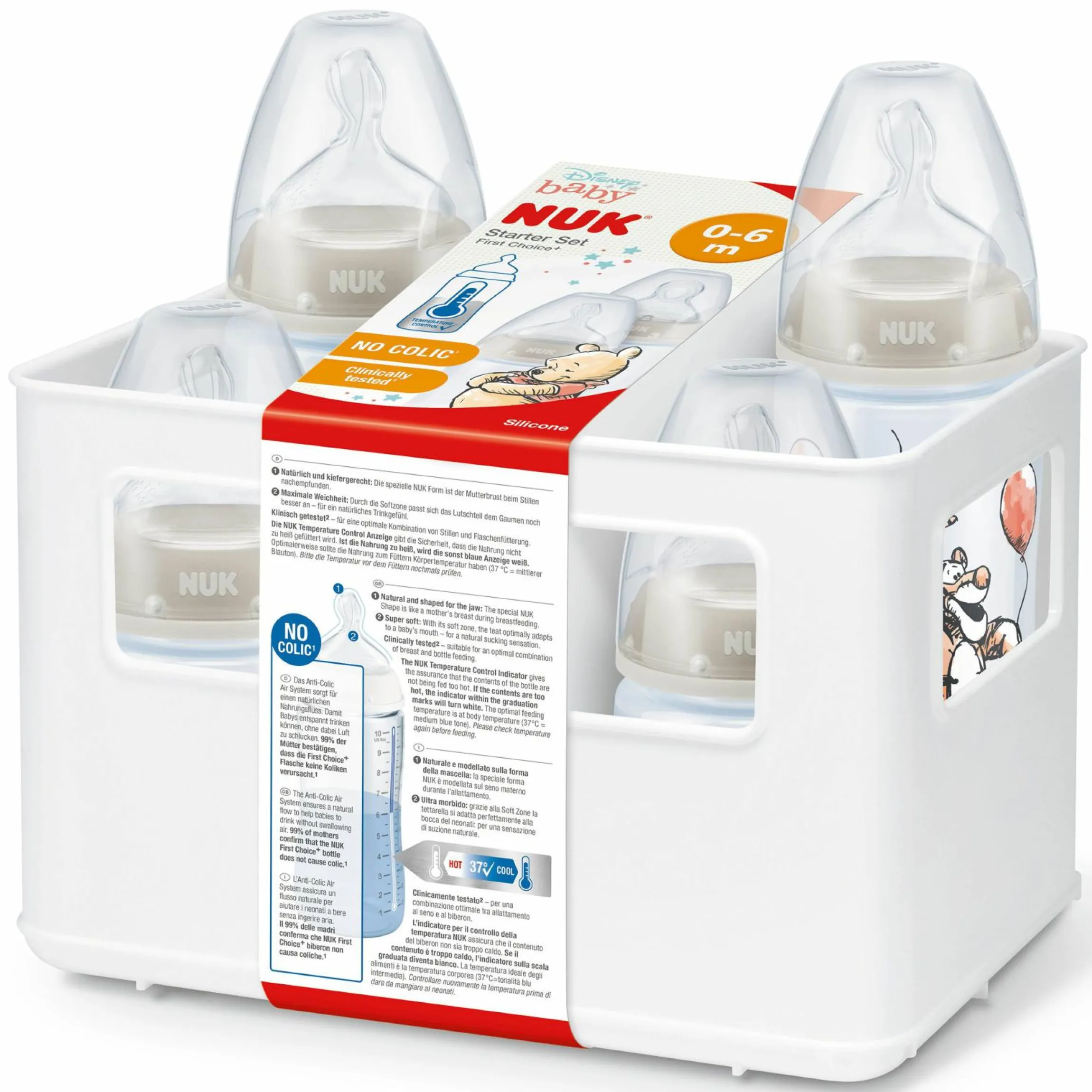 5-tlg. PP-Flaschen-Set First Choice Plus - Temperature Control - Disney Winnie Pooh