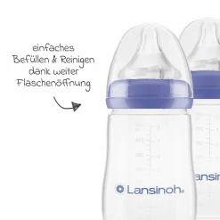 9-tlg. PP-Flaschen-Set mit NaturalWave® Trinksauger Gr. S & M + 3 Spucktücher