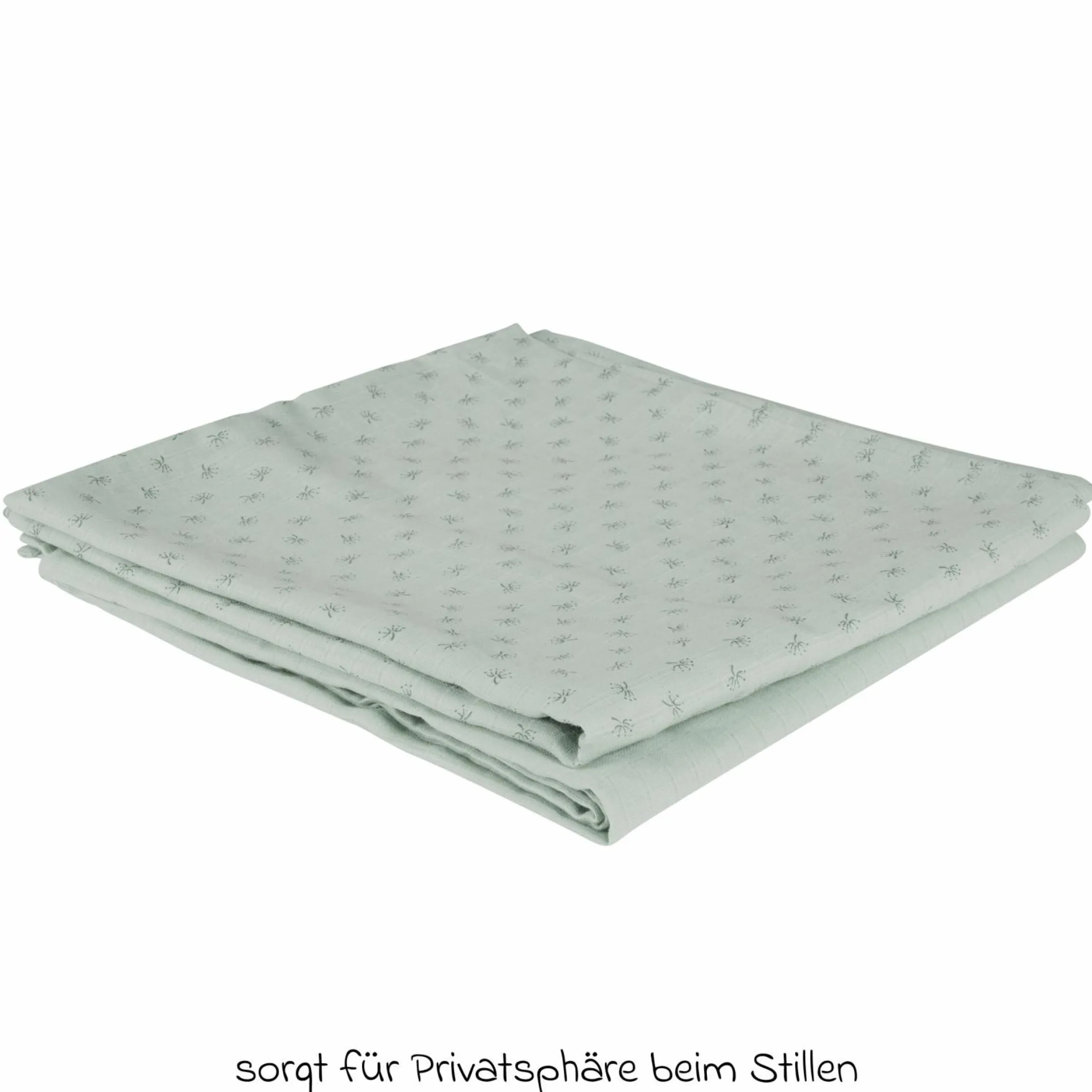 2-tlg. Puck- und Stilltuch-Set aus 100% Organic Bio-Baumwolle GOTS - Lil Planet - Frosty Green
