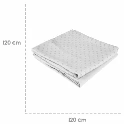 2-tlg. Puck- und Stilltuch-Set aus 100% Organic Bio-Baumwolle GOTS - Lil Planet - Grau
