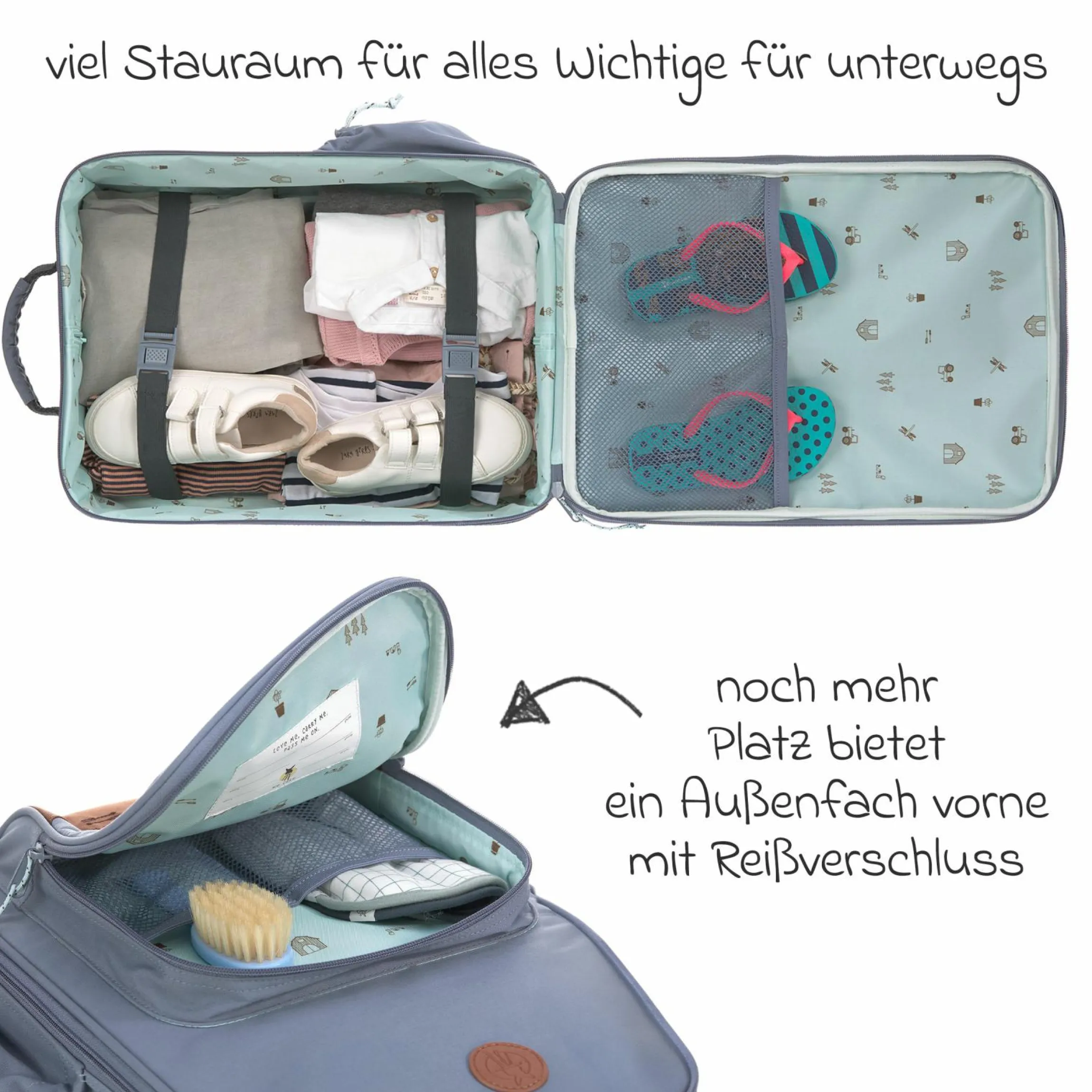 2-tlg. Reise-Set - inkl. Trolley + Washbag - Adventure Tractor