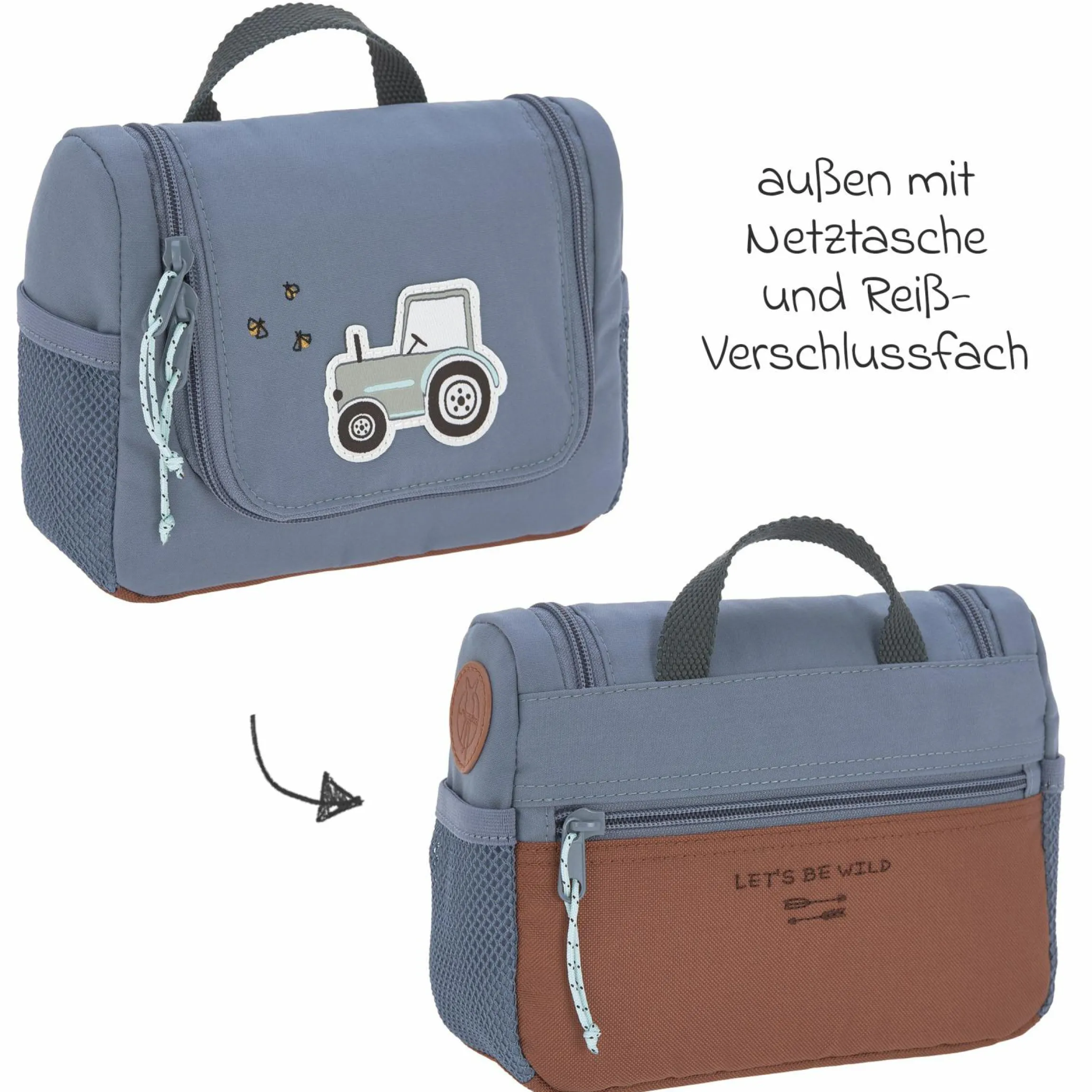 2-tlg. Reise-Set - inkl. Trolley + Washbag - Adventure Tractor