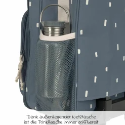 3-tlg. Reise-Set - inkl. Trolley + Washbag + Rucksack - Happy Prints - Midnight Blue