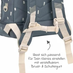 3-tlg. Reise-Set - inkl. Trolley + Washbag + Rucksack - Happy Prints - Midnight Blue
