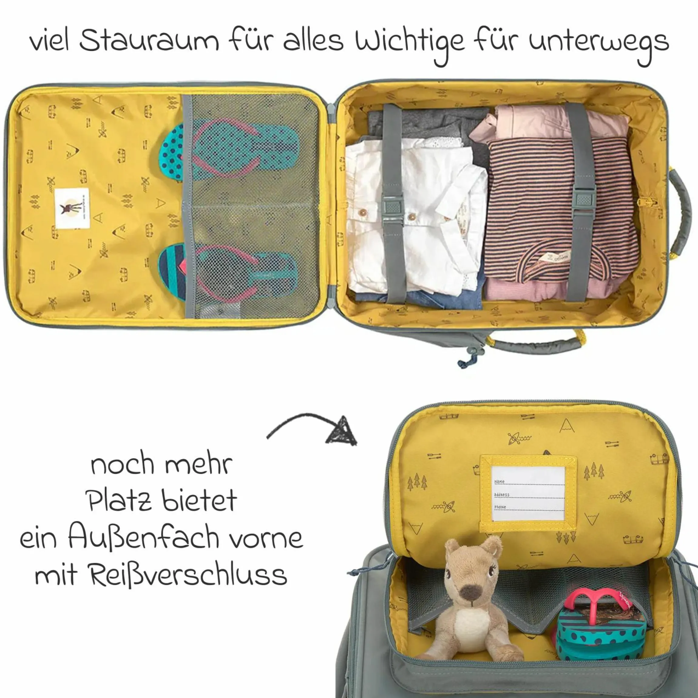 2-tlg. Reise-Set - inkl. Trolley + Washbag - Adventure Bus