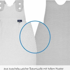 2-tlg. Schlafsack Baby-Mäxchen - Dots - Grey - Gr. 50/56