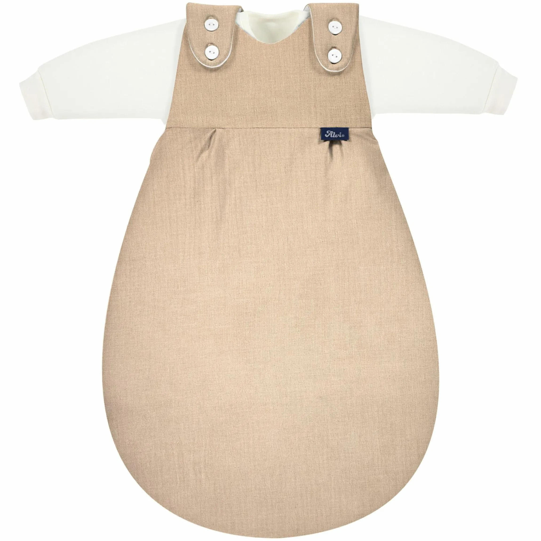 2-tlg. Schlafsack Baby-Mäxchen 4 Season Mull - Sand-Beige - Gr. 50/56