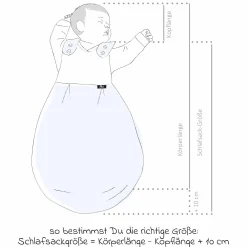 2-tlg. Schlafsack Baby-Mäxchen 4 Season Mull - Sand-Beige - Gr. 50/56