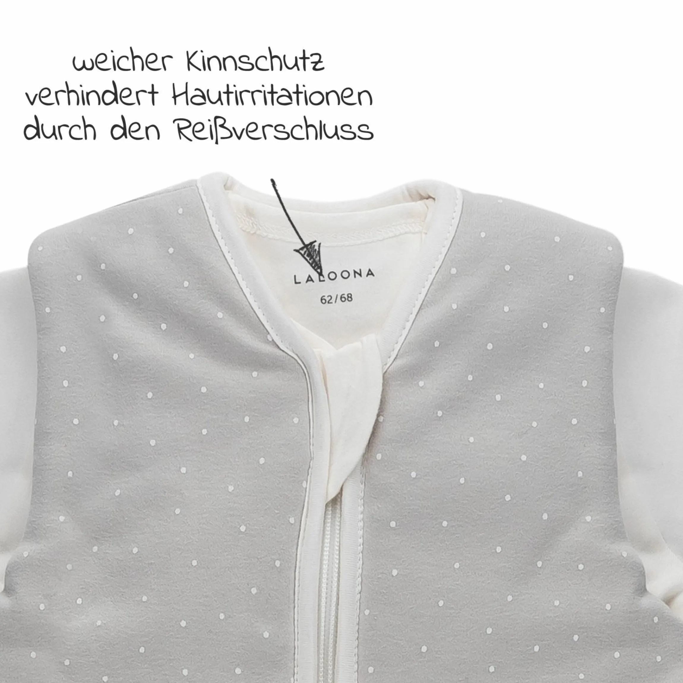 2-tlg. Schlafsack-Set - Dots - Light Taupe - Gr. 62/68