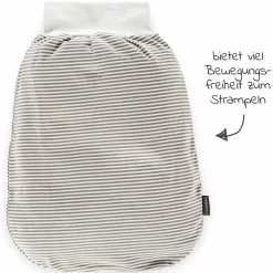 8-tlg. Schlummer-Set - Nestchen + 3 Bodys + Strampelsack + 3 Kratzfäustlinge - Grau Weiß