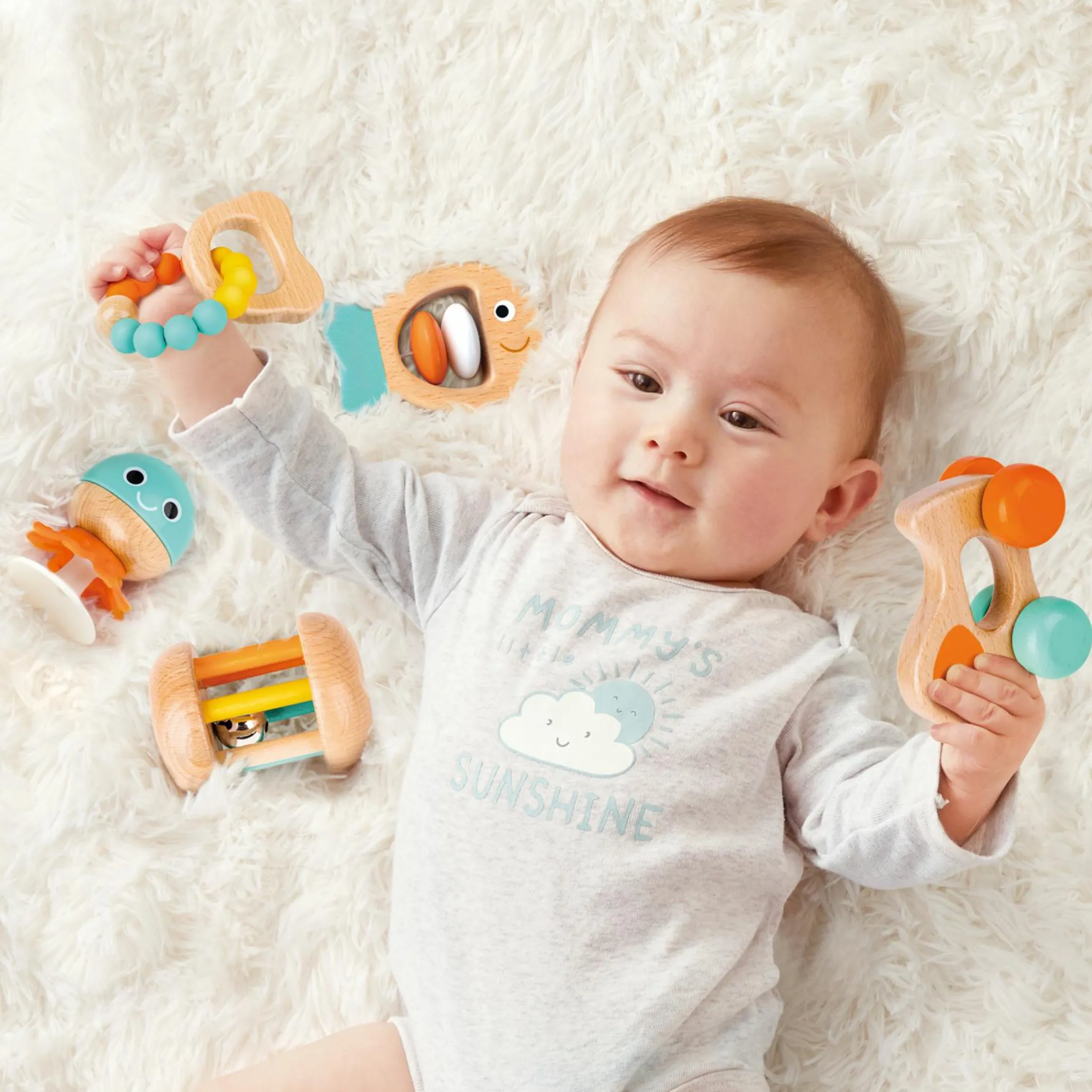 5-tlg. Sensorik-Set / Geschenk-Set ab Geburt