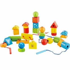 32-tlg. Set Fädel-Klötze