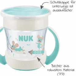 4-tlg. Set für unterwegs inkl. Babyteller mit Besteck & Trinklern-Becher - Grün