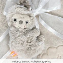 2-tlg. Set Kuscheldecke + Greifling 75 x 100 cm - Faultier