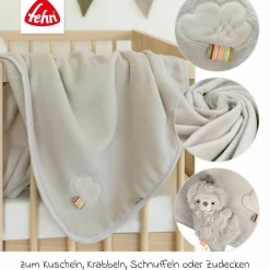 2-tlg. Set Kuscheldecke + Greifling 75 x 100 cm - Faultier