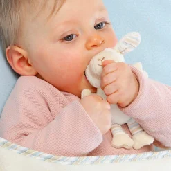 2-tlg. Set Kuscheldecke Baby Love + Greifling Schaf 75 x 100 cm