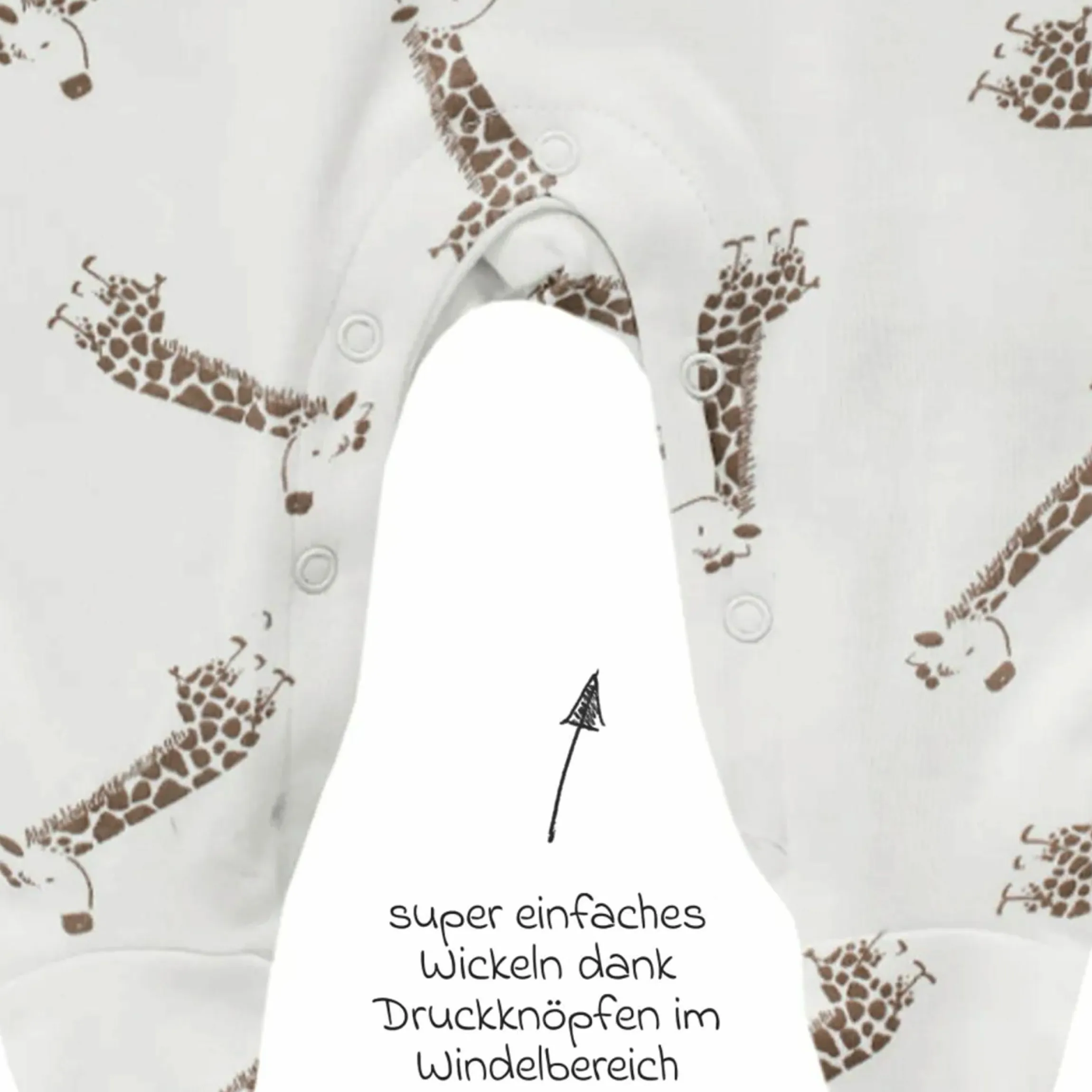 2-tlg. Set Strampler & Shirt - Giraffe & Elefant - Offwhite - Gr. 68