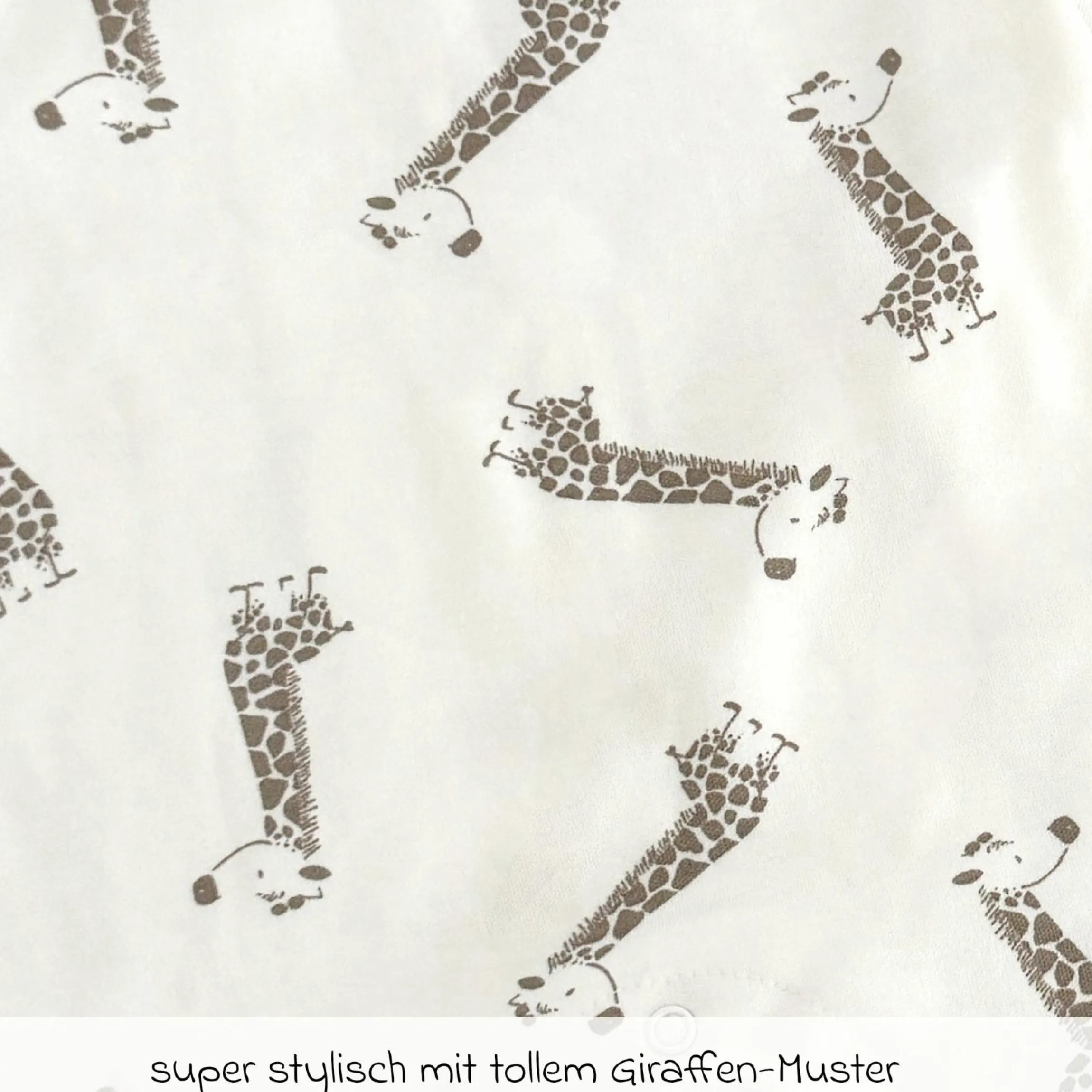 2-tlg. Set Strampler & Shirt - Giraffe & Elefant - Offwhite - Gr. 68