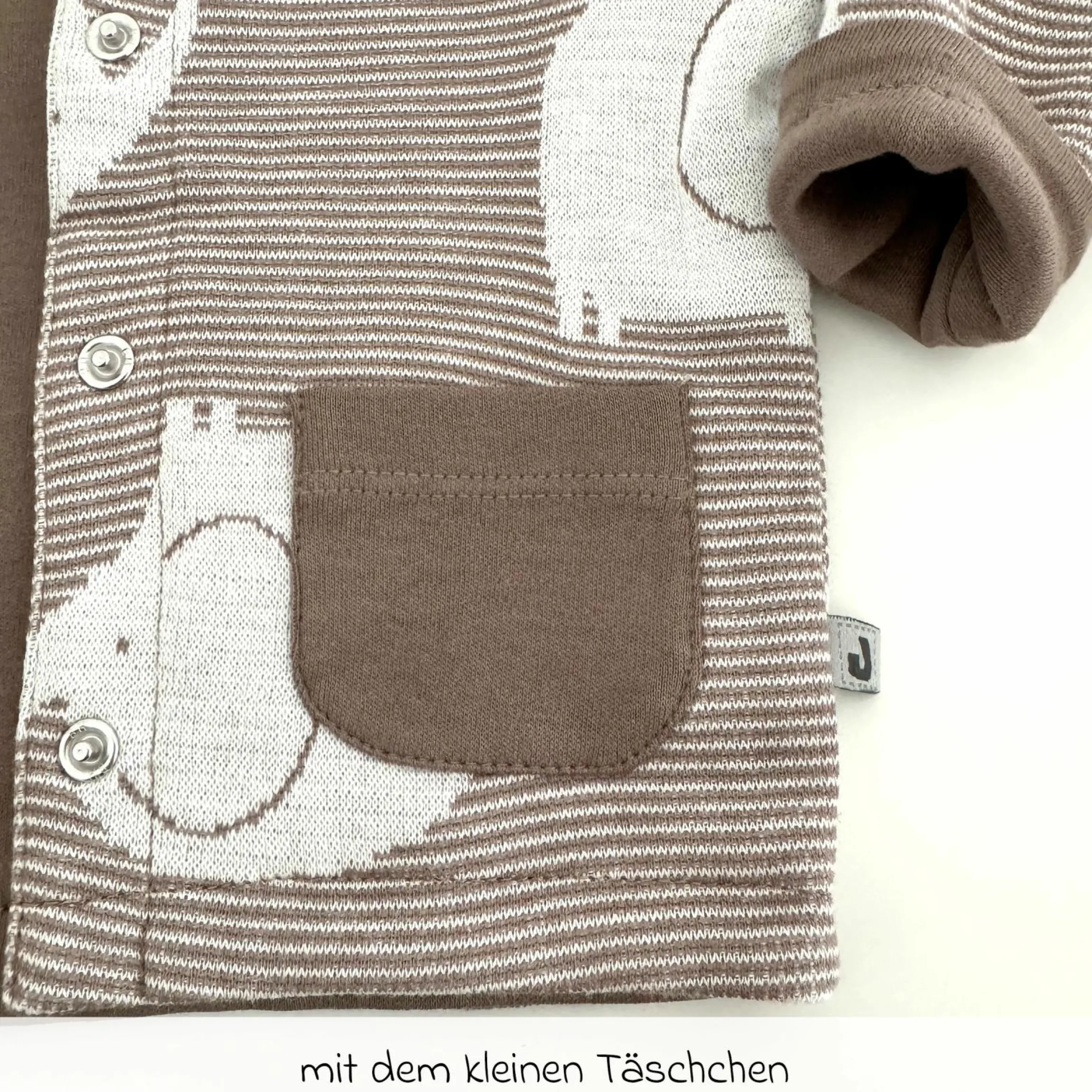 8-tlg. Set Strickjacke, 2x Strampler, 2x Langarmshirt, Wickelbody, Jogginghose & Schlafanzug - Giraffe & Elefant - Offwhite Mokka - Gr. 68