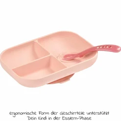 2-tlg. Silikon Esslern-Set - Rosa
