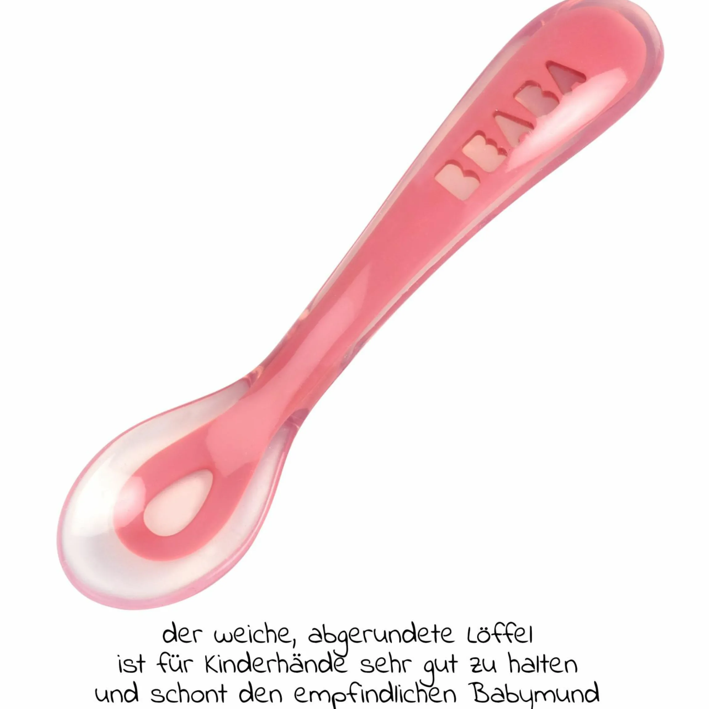 2-tlg. Silikon Esslern-Set - Rosa